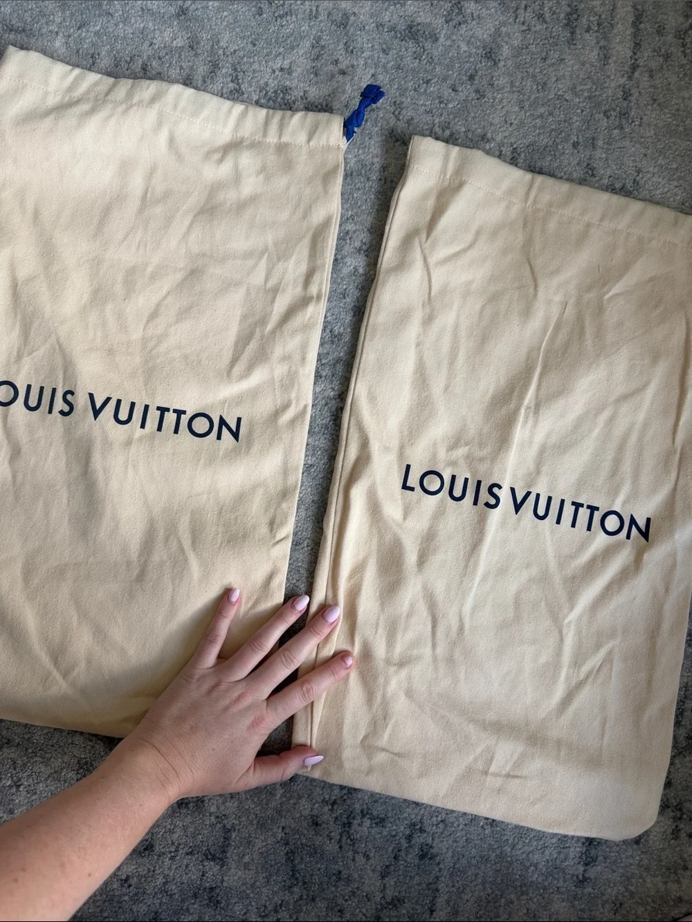 Large Louis Vuitton Shoe/Boot Dust Bags